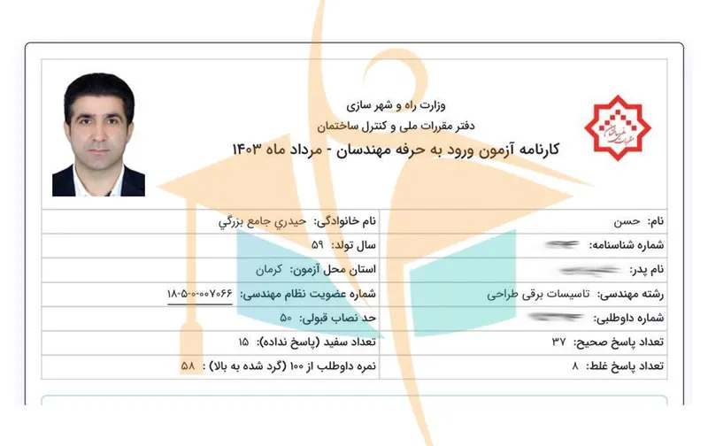 کارنامه-قبولی-آزمون-نظام-مهندسی-برق-آکادمی-کریمی-2